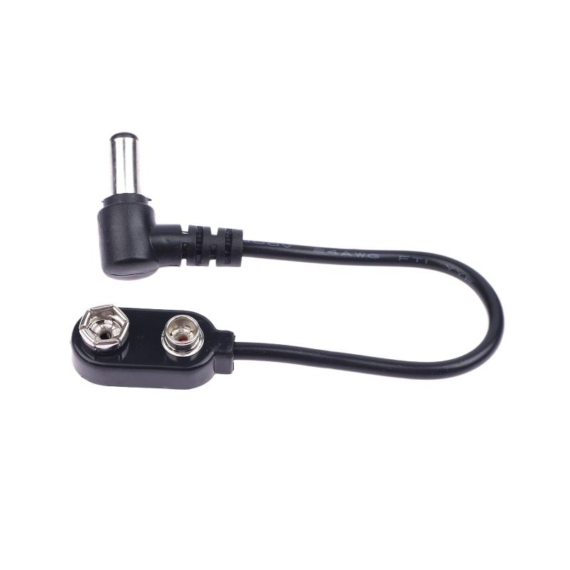Effektpedal 9V Batteriklip Konverter Strømkabel Snapforbindelse Til Guitar Effektpedal Batteristrømforsyning Adapter