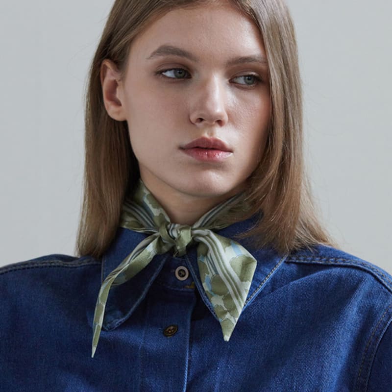 ANA MAISON Cumulus Twilly Silk Scarf [PMT-1413]