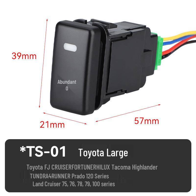Universal Car Fog Light Switch for Toyota, Honda, Nissan, Renault, Mitsubishi, Isuzu, Hyundai - Button & Modification Compatible
