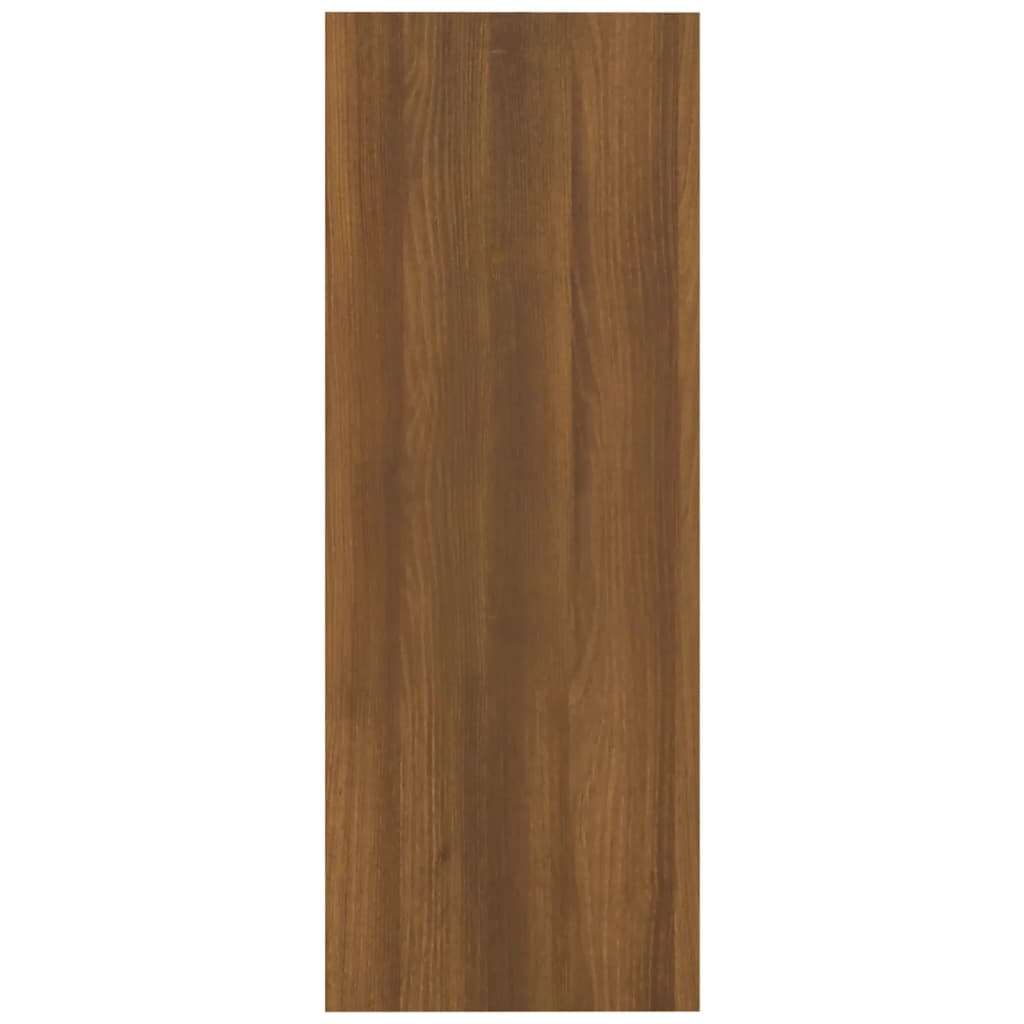 Console Table Brown Oak Look 105 x 30 x 80 cm Engineered Wood