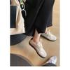 ~ Leather Retro Breathable Round Head Lace-up Thick Sole Heightening Lightweight Board Shoes Women