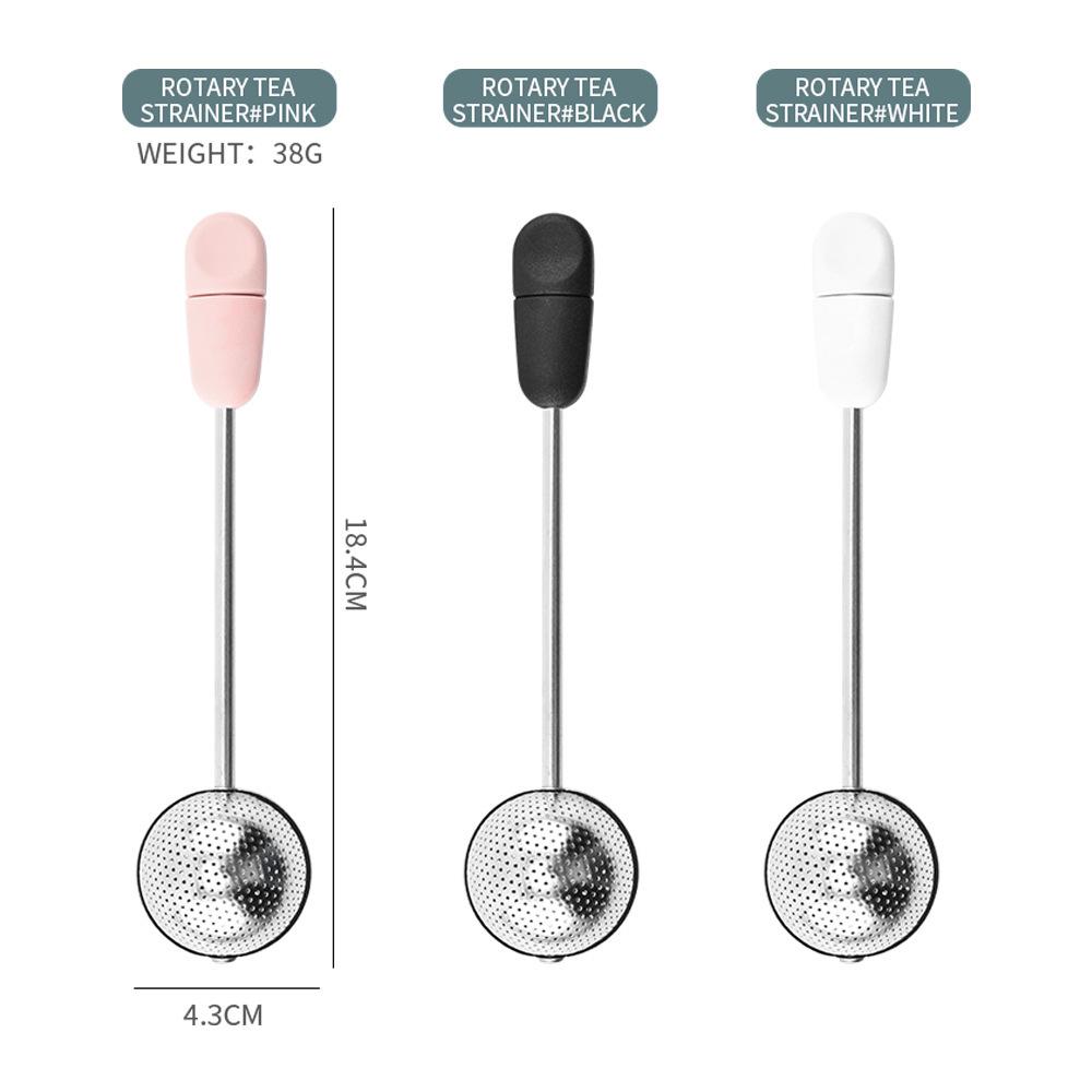 Drehbarer Tee-Sieb & -Aufgussbehälter aus 304 Edelstahl mit Griff