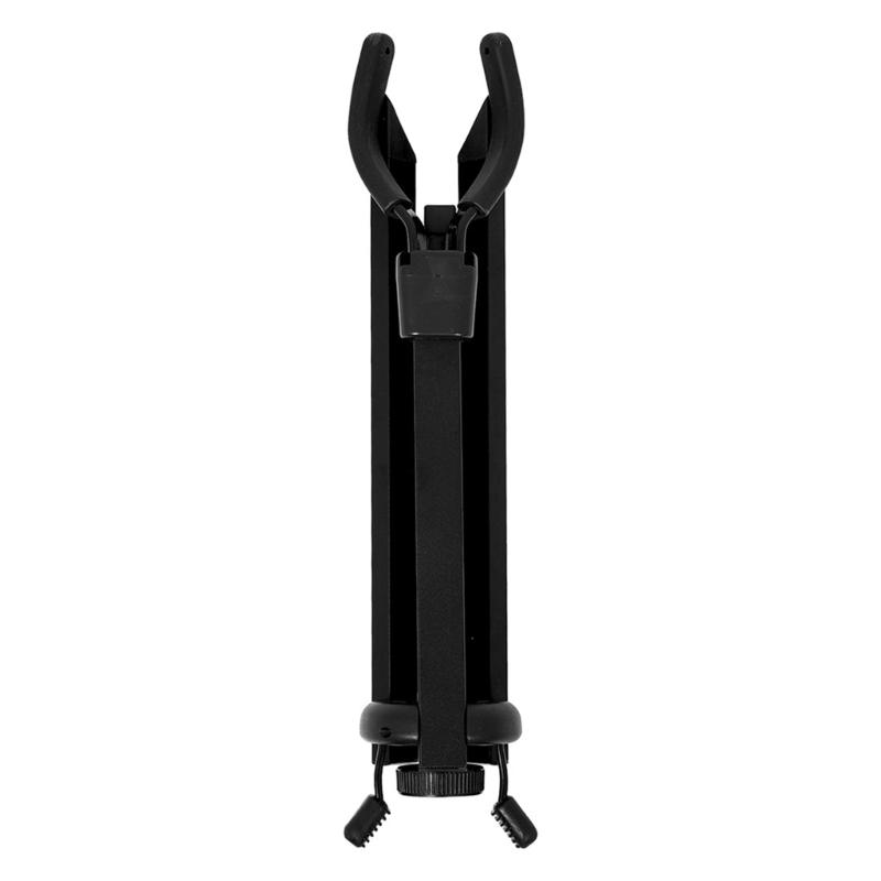 Portable Foldable Saxophone Stand Adjustable Height Metal Construction with Carrying Bag for Secure Storage & Travel