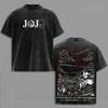 Maglietta Vintage Y2k Lavata di Jojo's Bizarre Adventure Anime per Abbigliamento Uomo T-shirt Larga Manica Corta 100% Cotone Magliette Top