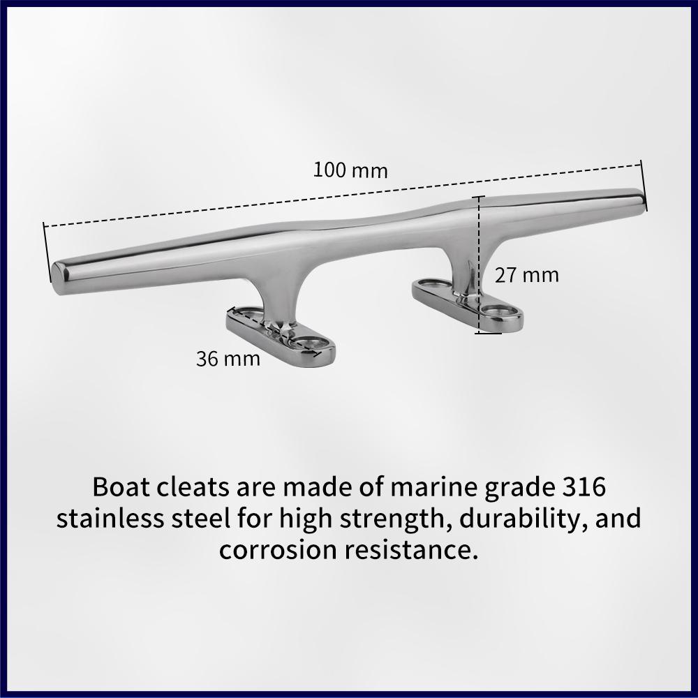4/5/6 inch Heavy Duty Boat Dock Rope Mooring Cleats 316 Stainless Steel Marine Cleats Pull Up For Yacht Ship Auto Deck Ropes