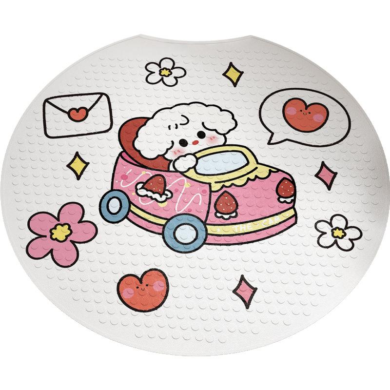 Round Bathroom Anti-slip Pads for Home Use of Elderly and Children Anti-fall Bathing Pads for Bathroom Shower Room Foot Pads Suction Pads