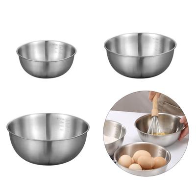 Tigela de armazenamento conveniente Tigelas de aninhamento de metal Bacia de cozimento de aço inoxidável Tigela multifuncional para ovos de sobremesa batendo