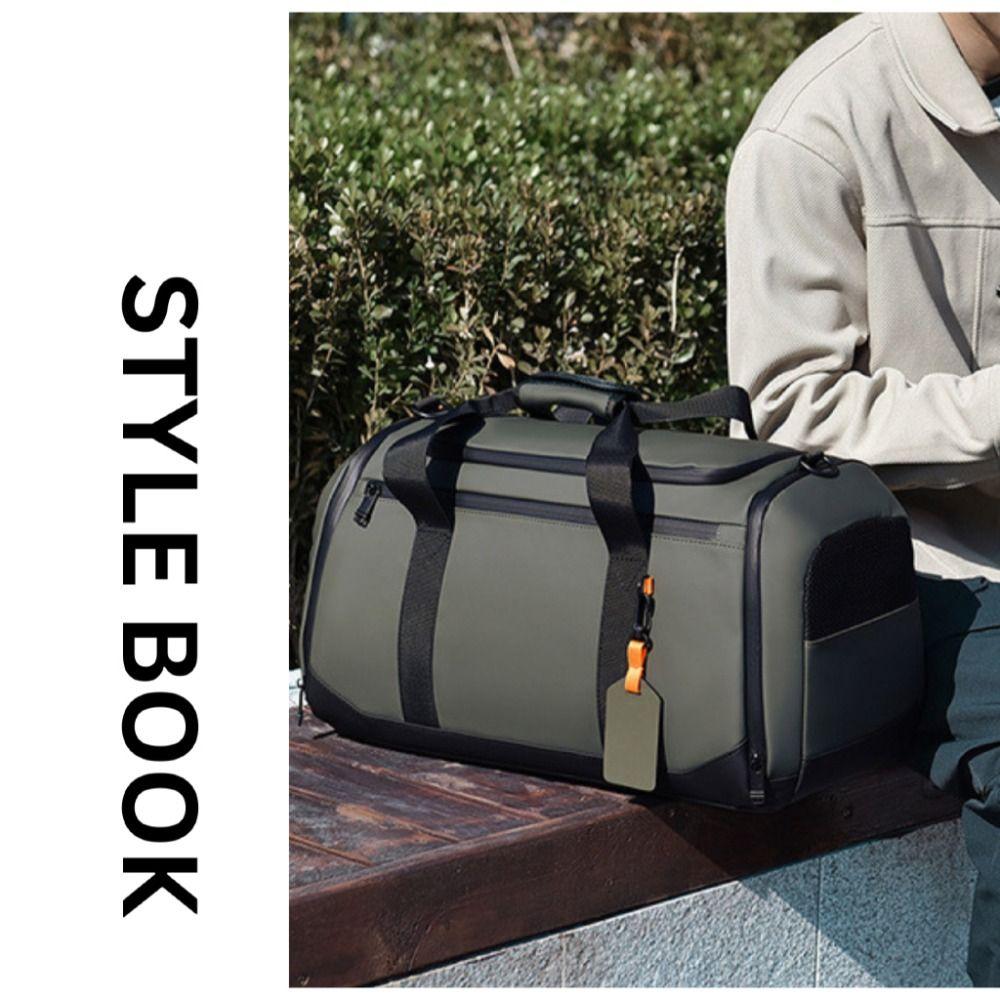 Multiple Compartments Sports Gym Bag Large Capacity Crossbody Handbag Travel Duffle Bag  Casual