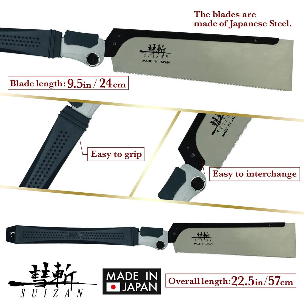 SUIZAN Folding Dovetail Saw 240mm Replaceable Dovetail Woodworking Saw - Blade, Crosscut, Saw, Precision, Craftsmanship, Woodworking,