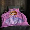 Gift Christmas Quilt Cover Princesa Sofia 3-Piece Bedding Set,Queen Size, Includes Duvet Cover, Pillowcases, Machine Washable.