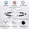 Vnox Men's Cross Natural Stone Beads Bracelets, 19-24cm Adjustable Length Lobster Clasp Trendy Chain Wristband Jewelry for Him