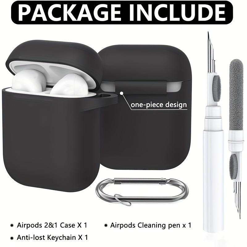 Applicable AirPods 1 /1 generation earphone cover Apple airPods solid color one-piece silicone Bluetooth earphone protective case