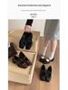 Women's 2025 Chunky Heel Mary Jane Shoes - French Square Toe, Pig Mouth Design, Spring/Autumn