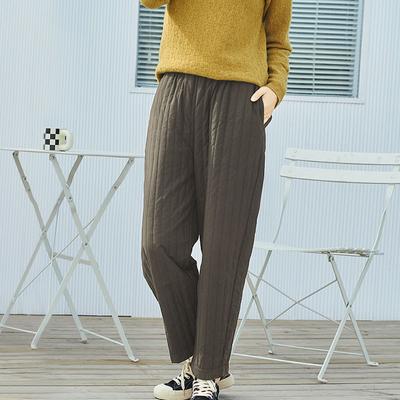 Vintage Loose Thicken Cotton Pants Women High Waist Warm Women Wide Leg Pants Female Street Casual Female Trousers