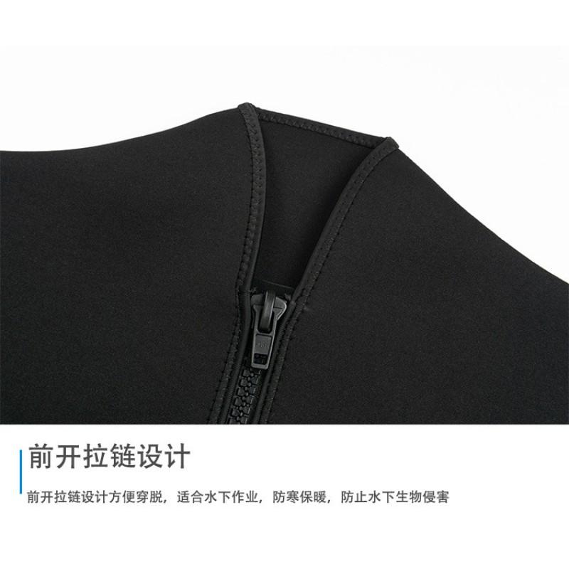 3mm Neoprene Wetsuit Set Men Women Snorkeling Diving Surfing Warm Full Sleeve Front Zip Separable Suit