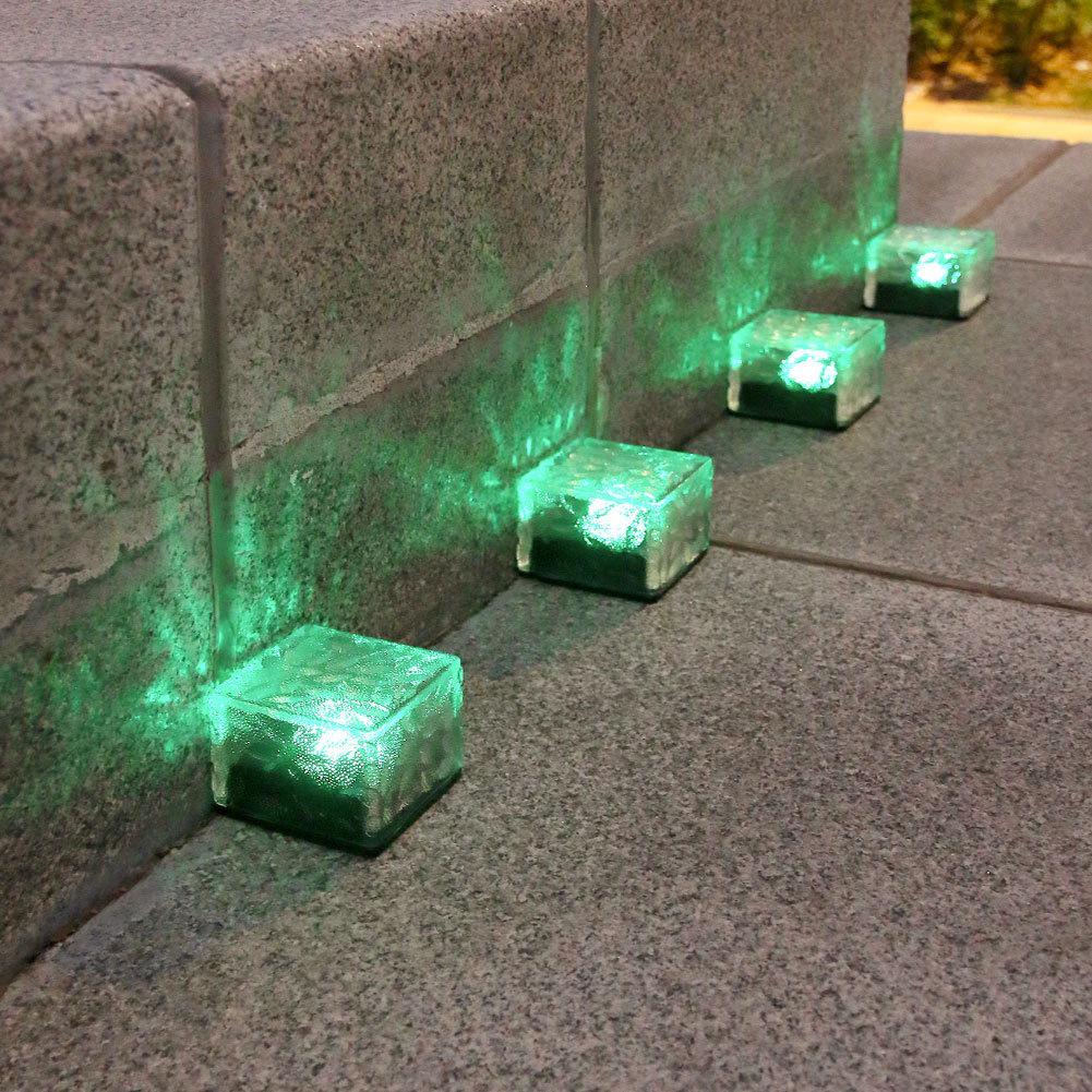 Waterproof Solar LED Ice Flower Ground Light for Lawns and Gardens