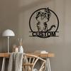Personalized Metal Wall Art Custom Pet Sign Rustic Home Decor Cat Lover Gift Indoor Outdoor