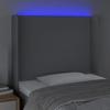 VidaXL Tête de Lit à LED Meuble de Chambre à Coucher Accessoire de Lit Simple Tête de Cadre de Lit Intérieur Gris Clair 3123758