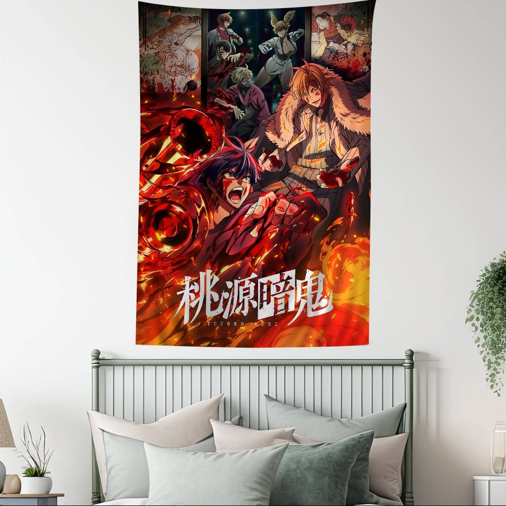 Hot Anime TTougen AAnki DIY Wall Tapestry Art Science Fiction Room Home Decor Wall Art Decor