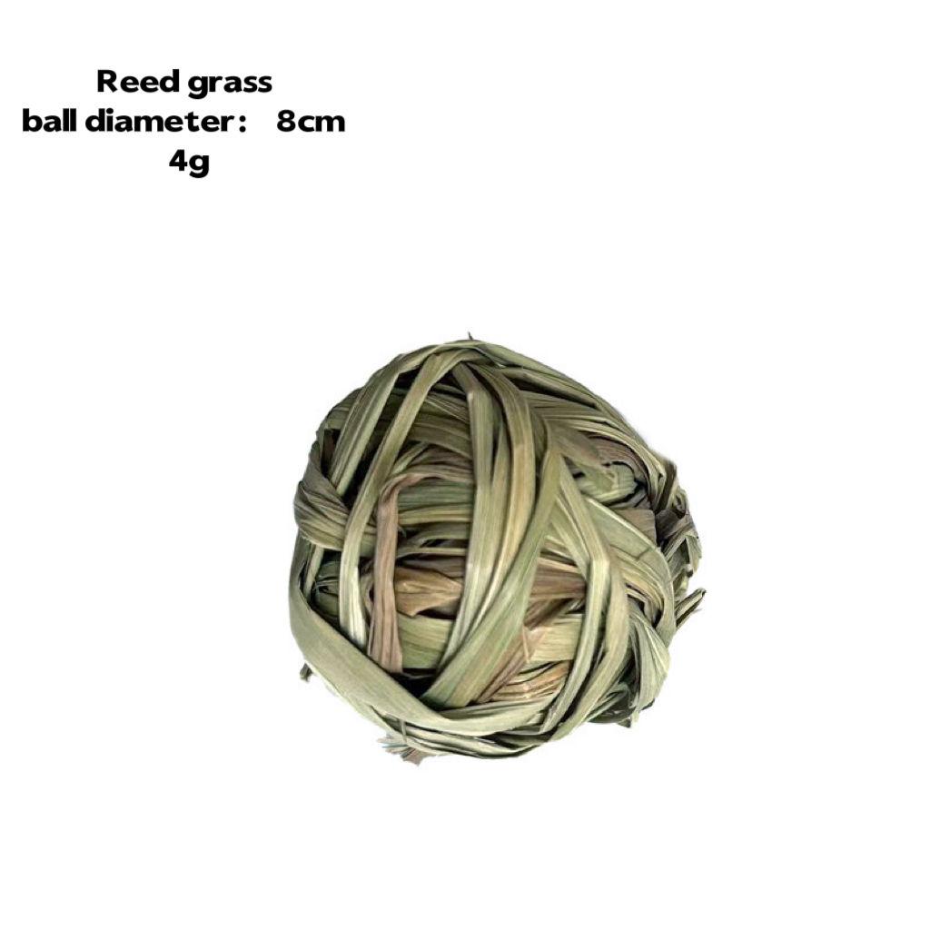 Pure Natural Handmade Timothy Ball Rabbit Rattan Wicker Ball Timothy Grass Woven Chew Toy for Guinea Pigs and Bunnies (as the picture,S)