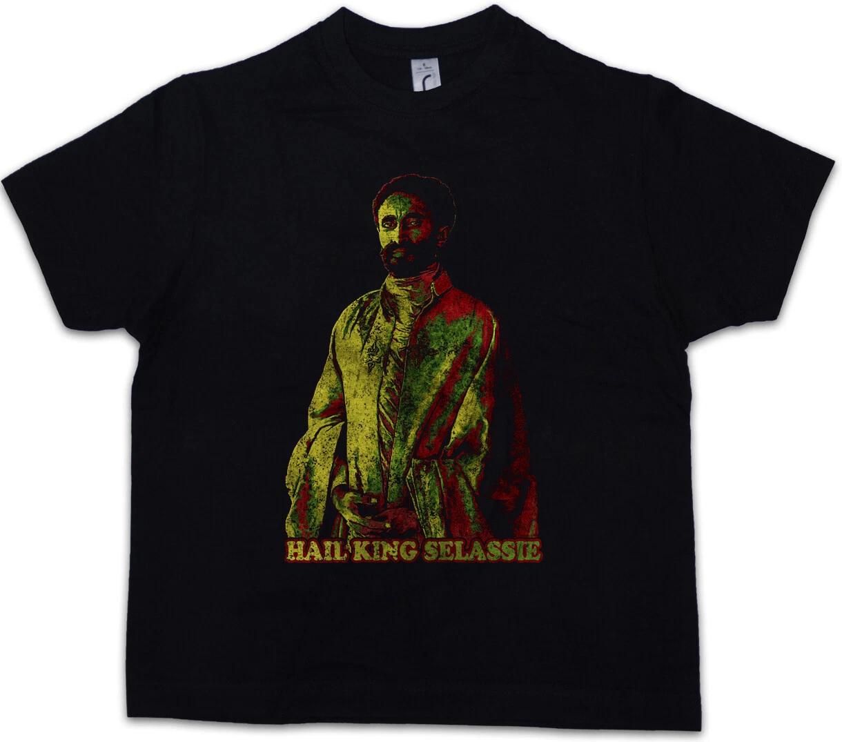 HAILE SELASSIE PORTRAIT II Kids Boys kids boys T-Shirt Lion of Judah Ethiopia 150