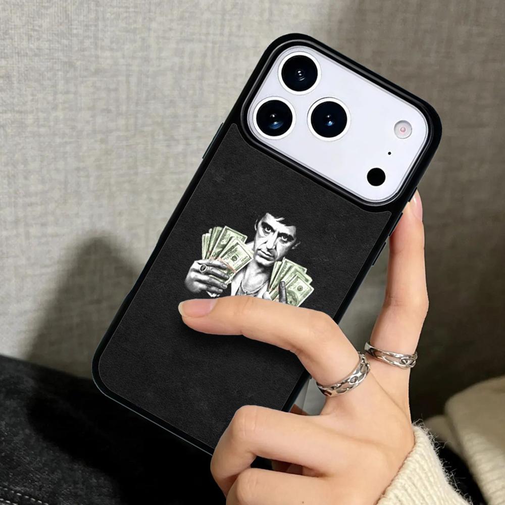 Capa Case for iPhone 17 Air 16 Pro Max 15 Plus 11 13 Mini 14 12 Back Phone Cover Tony Montana Scarface
