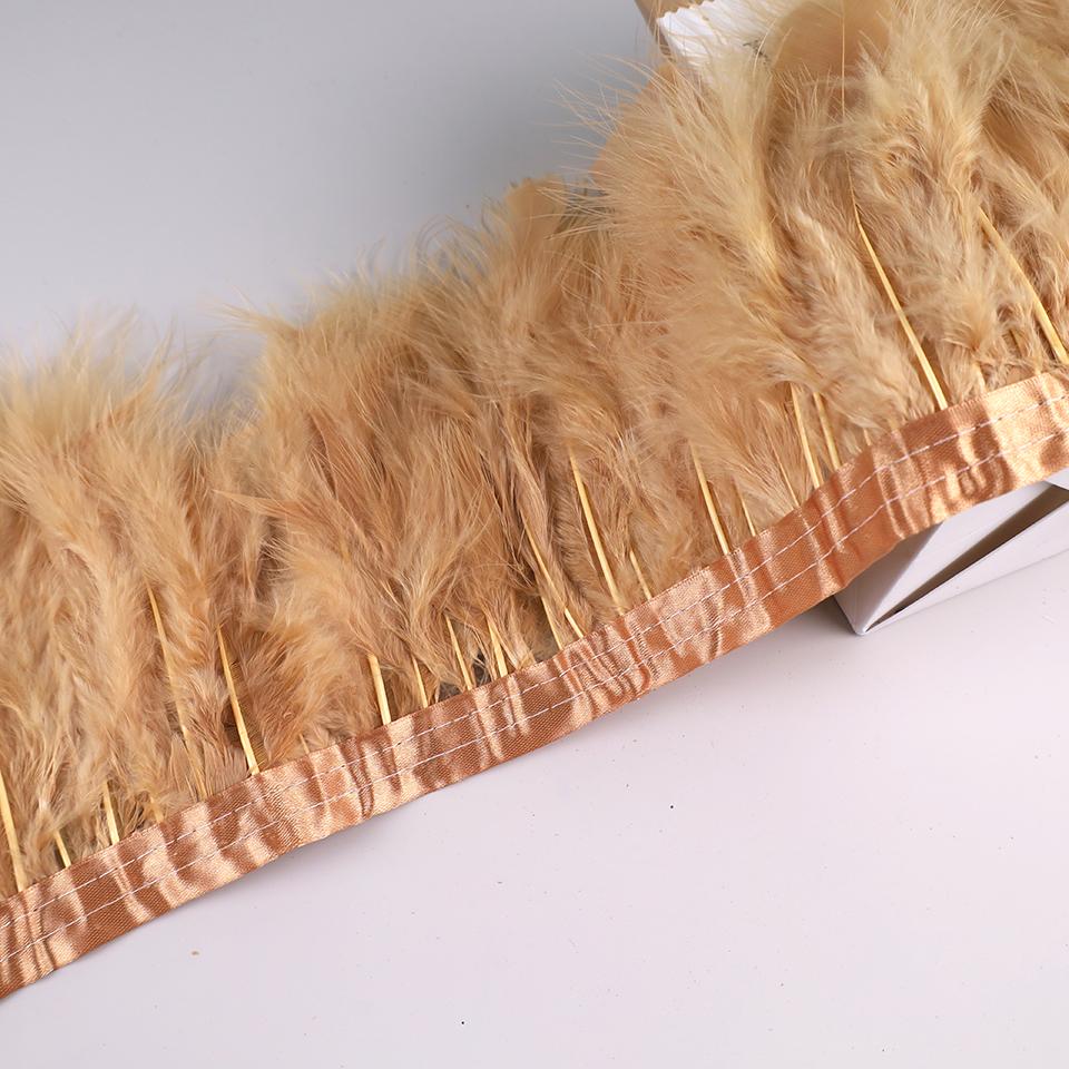 10 Meters Natural Turkey Marabou Feather Trim Ribbon Feather Fringe For Wedding Dress Decor Sewing Accessories Plumas