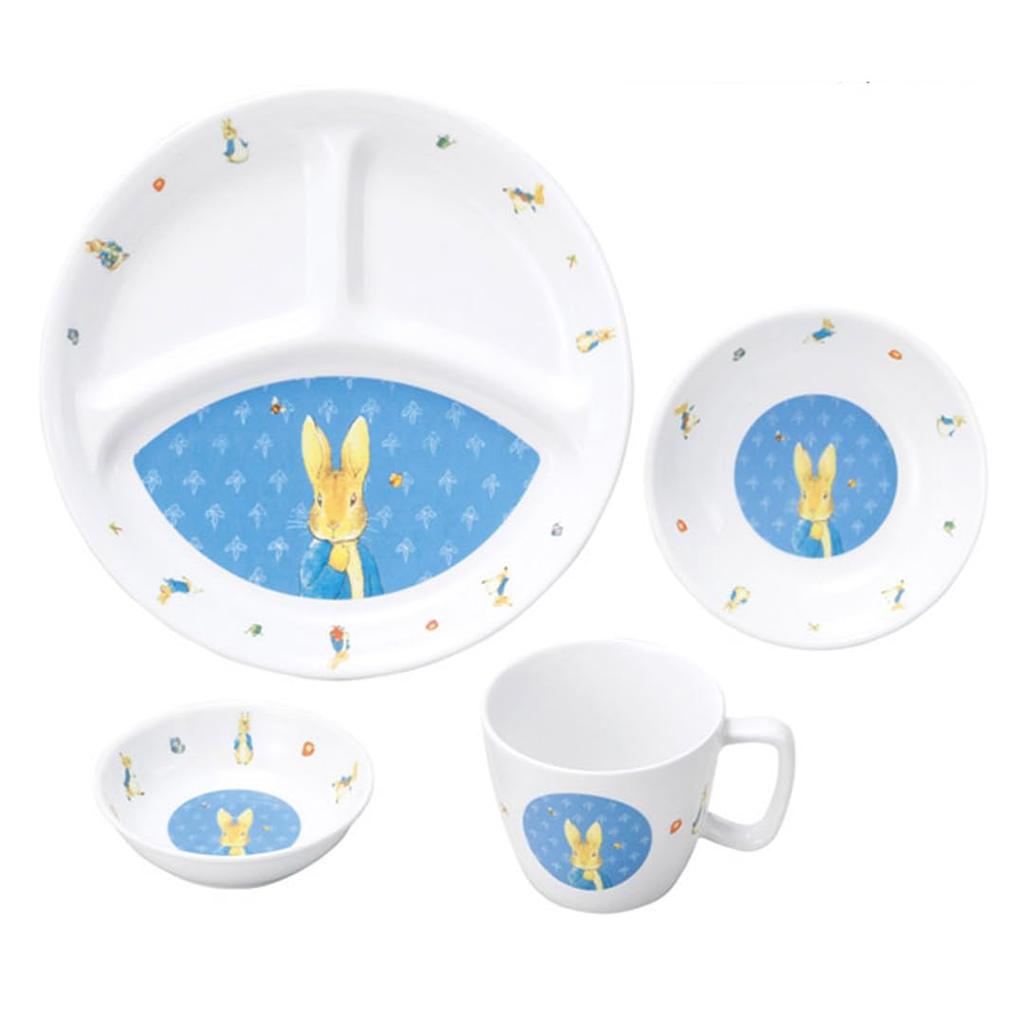 Set de tacâmuri OGISO Peter Rabbit Classic din porțelan armat, 4 piese (potrivit pentru mașina de spălat vase/cuptor cu microunde)