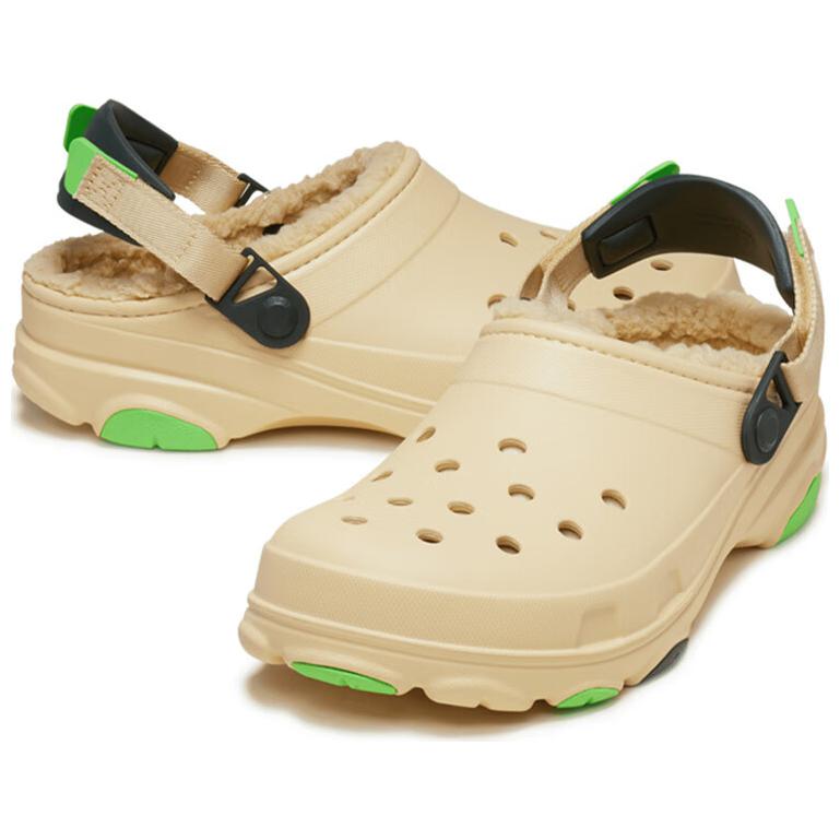 Crocs All Terrain Lined Clog EVA Comfortable Breathable Clogs Unisex clogs Light-Yellow 207936-0HY