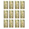 Set of 12 Metal For Cabinet Door Hinges 38x21mm for Furniture and Shutters with Pre Drilled Holes for Secure Mounting