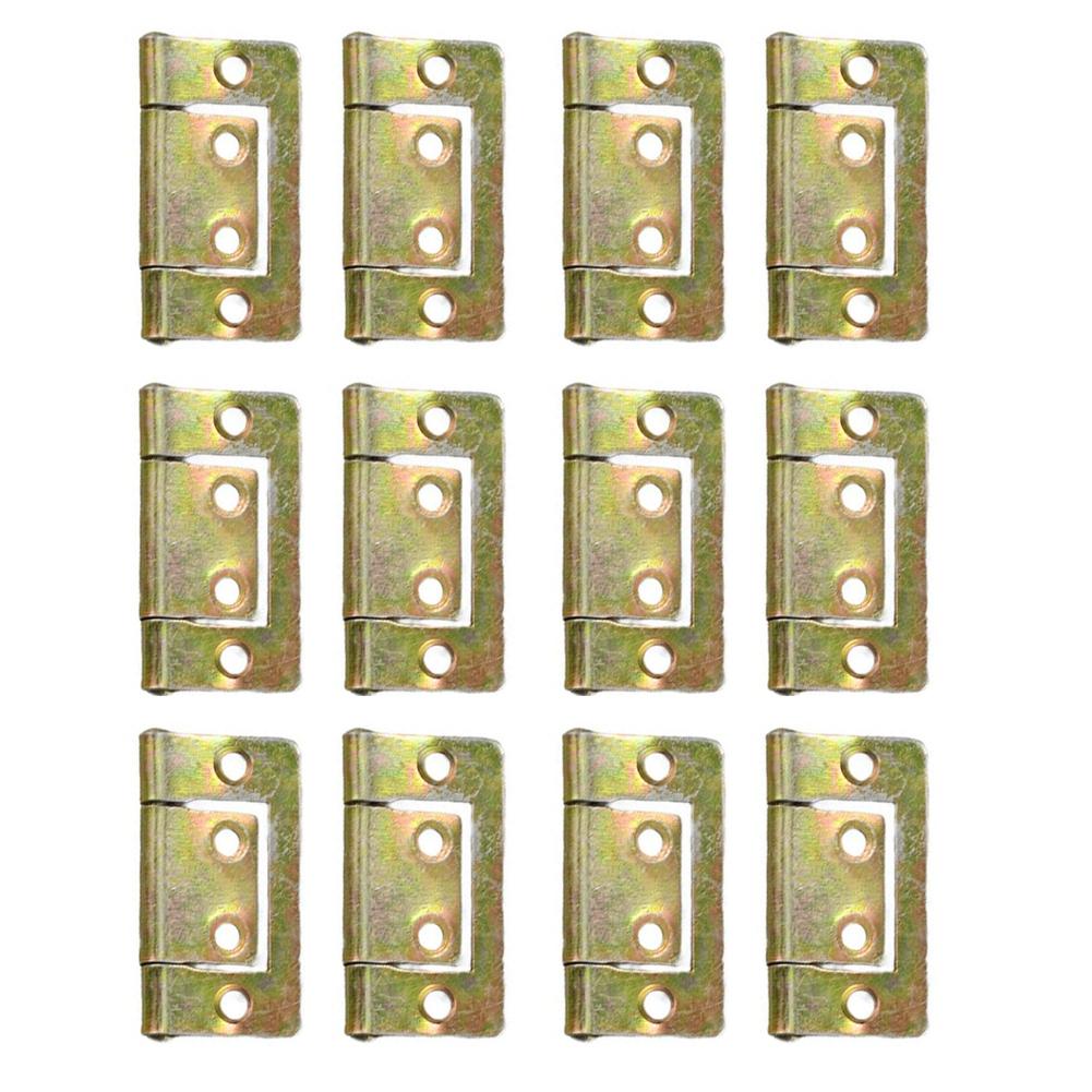 

Set of 12 Metal For Cabinet Door Hinges 38x21mm for Furniture and Shutters with Pre Drilled Holes for Secure Mounting Five Colors