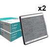 2x Car Pollen Cabin Filter Activated Carbon For Volvo C70 Convertible S60 S70 S80 V70 XC70 Cross Country XC90 30630752 9204626-7