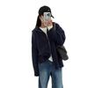 Womens Oversized Knit Cardigan Double Zip Lapel Thick Warm Sweater Coat Fall Winter