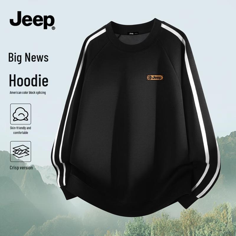 JEEP American Heavyweight Fleece-Lined Crewneck Pullover Sweatshirt