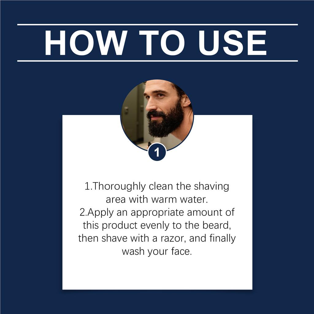 Men's Smooth Shaving Cream - Daily Use Shaving Product With Refreshing And Non-Greasy Texture, Light And Gentle Care Cream