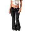 European and American Cross-border Babes Low-rise Slightly Pulled Jeans Y2k High-elastic Slim-fitting Tight Fashion Flared Pants Trousers Women
