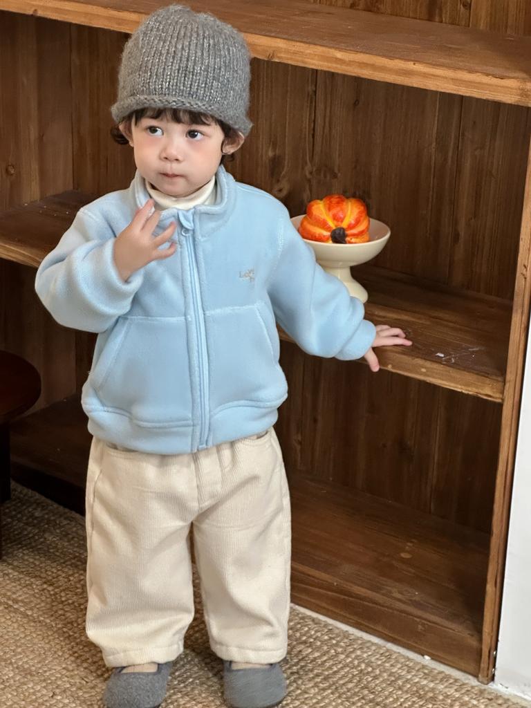 Casaco de outono e inverno para bebé nova roupa infantil roupa infantil inverno meninos conjunto de camisola espessa
