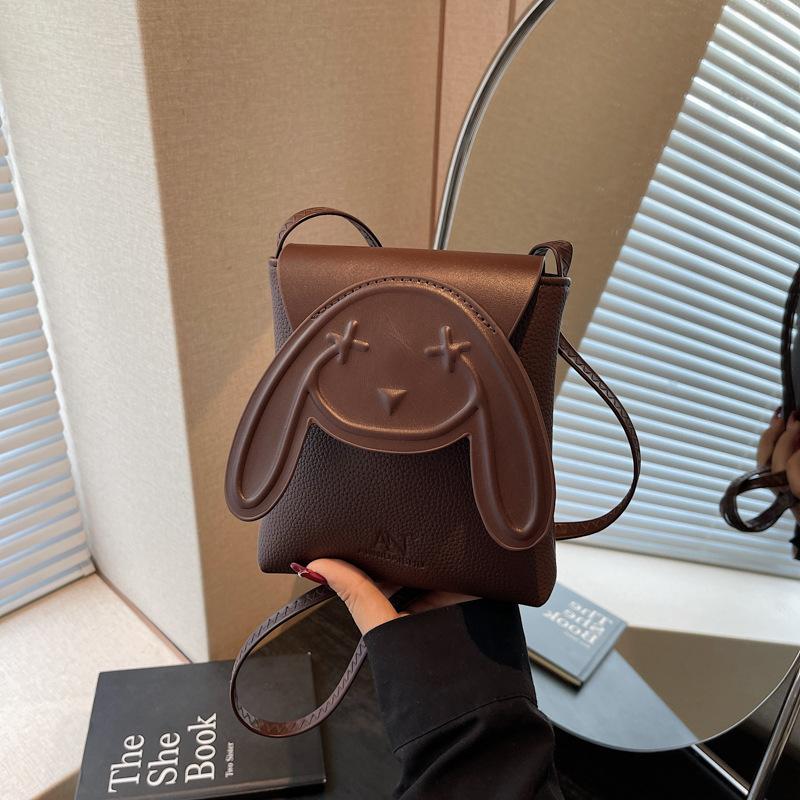Mobile Phone Small Bag Women's New Trendy Fashion Cute Rabbit Bag Small Square Bag Spring and Summer Texture Messenger Bag