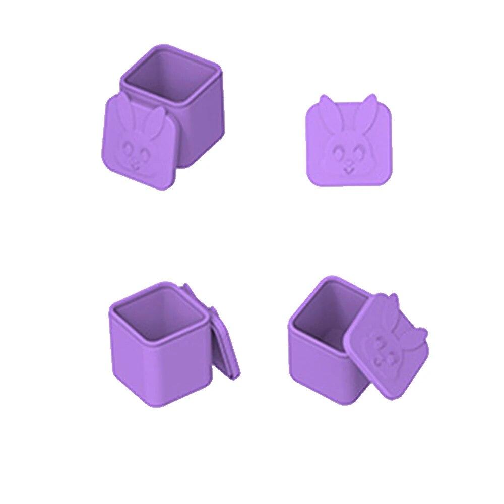 Antihaft-Silikon-Lunchbox für Kinder, Soßenbehälter mit Deckel, Lunchbox, kleines Zubehör, Eiswürfelschale