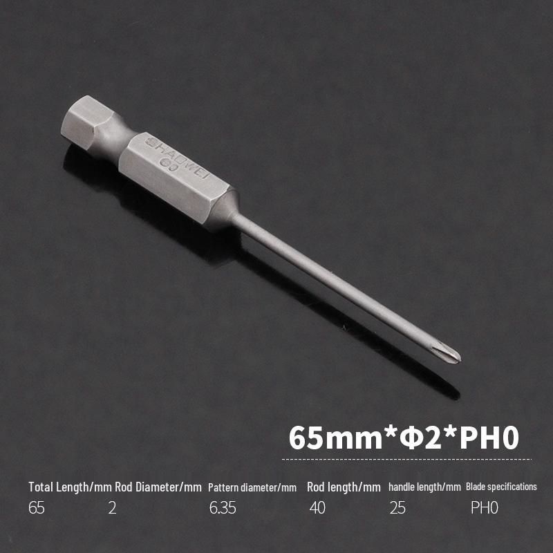 Magnetic Phillips Electric Screwdriver Bit Set (3/4/5/6mm) - S2 Steel Extension