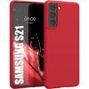 Protective Case - BOOLING - Samsung Galaxy S21 - Soft Silicone - Red - Scratch-resistant