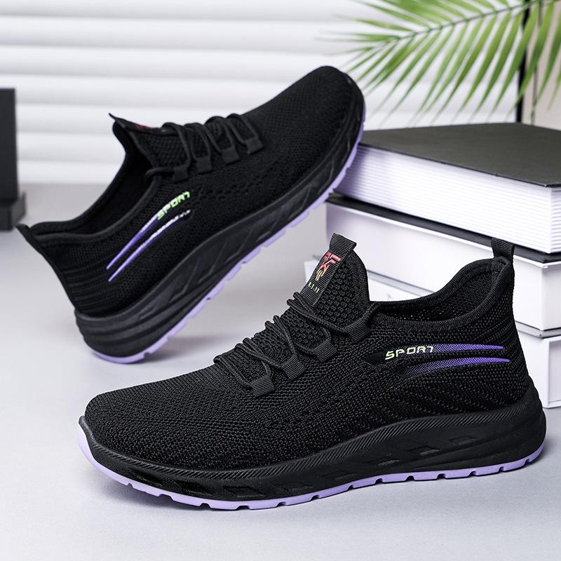

Shoes Women s shoes Couple flying woven casual shoes Lightweight breathable mesh shoes Soft sole Comfortable single shoes Light mouth sports shoes 41