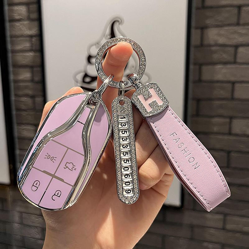 Applicable To Maserati Key Cover Levante Car Ghibolilevante President High-End Protective Key Case and Keychain Bags