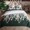 LEAFY Bedding Set 220x200 Cm - Cotton Sateen, Tropical Leaf Pattern