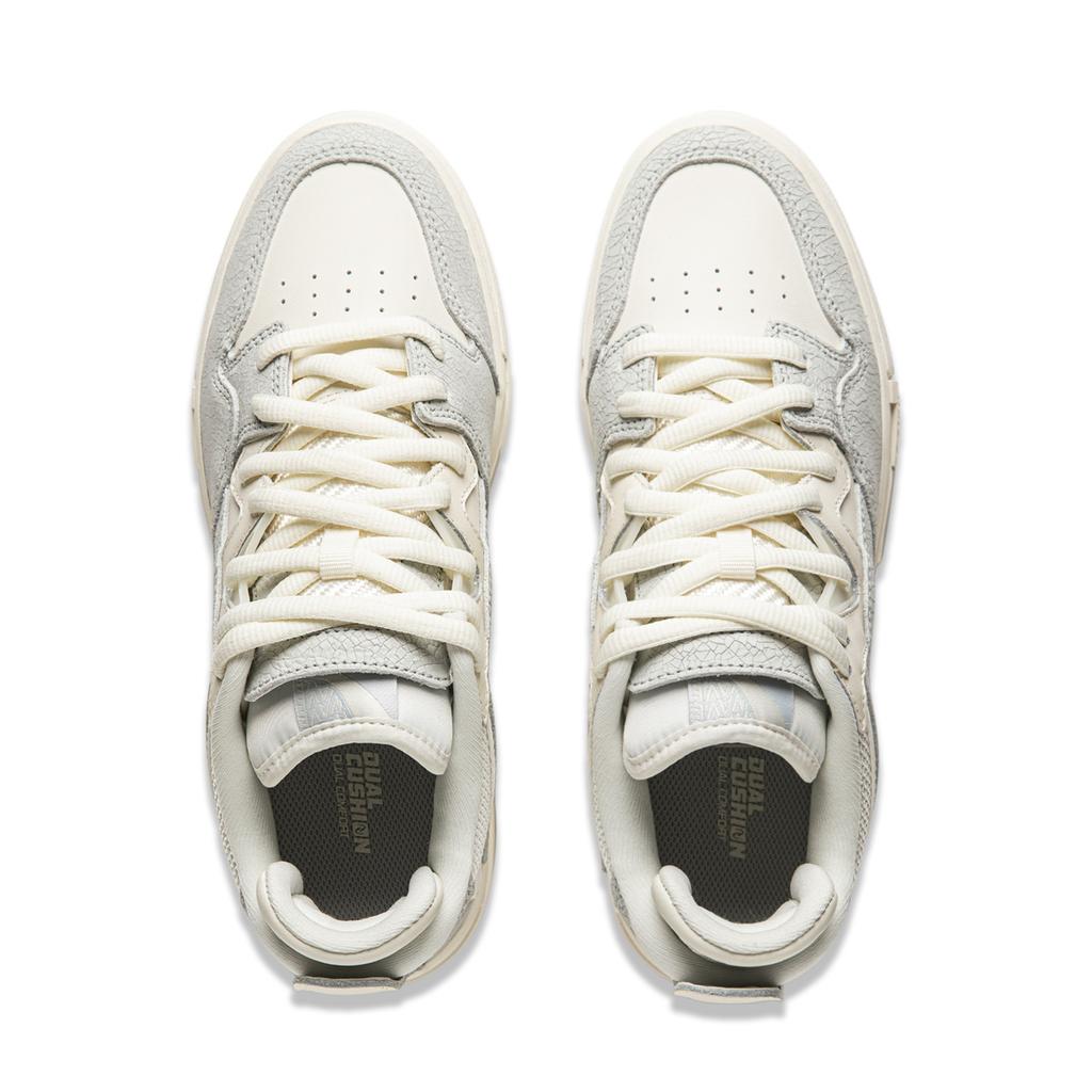 Li Ning We Wo Pro Versatile Retro Non-Slip Shock Absorbing Durable Support Skate Shoes Women Skate Shoes Gray AECU020-1