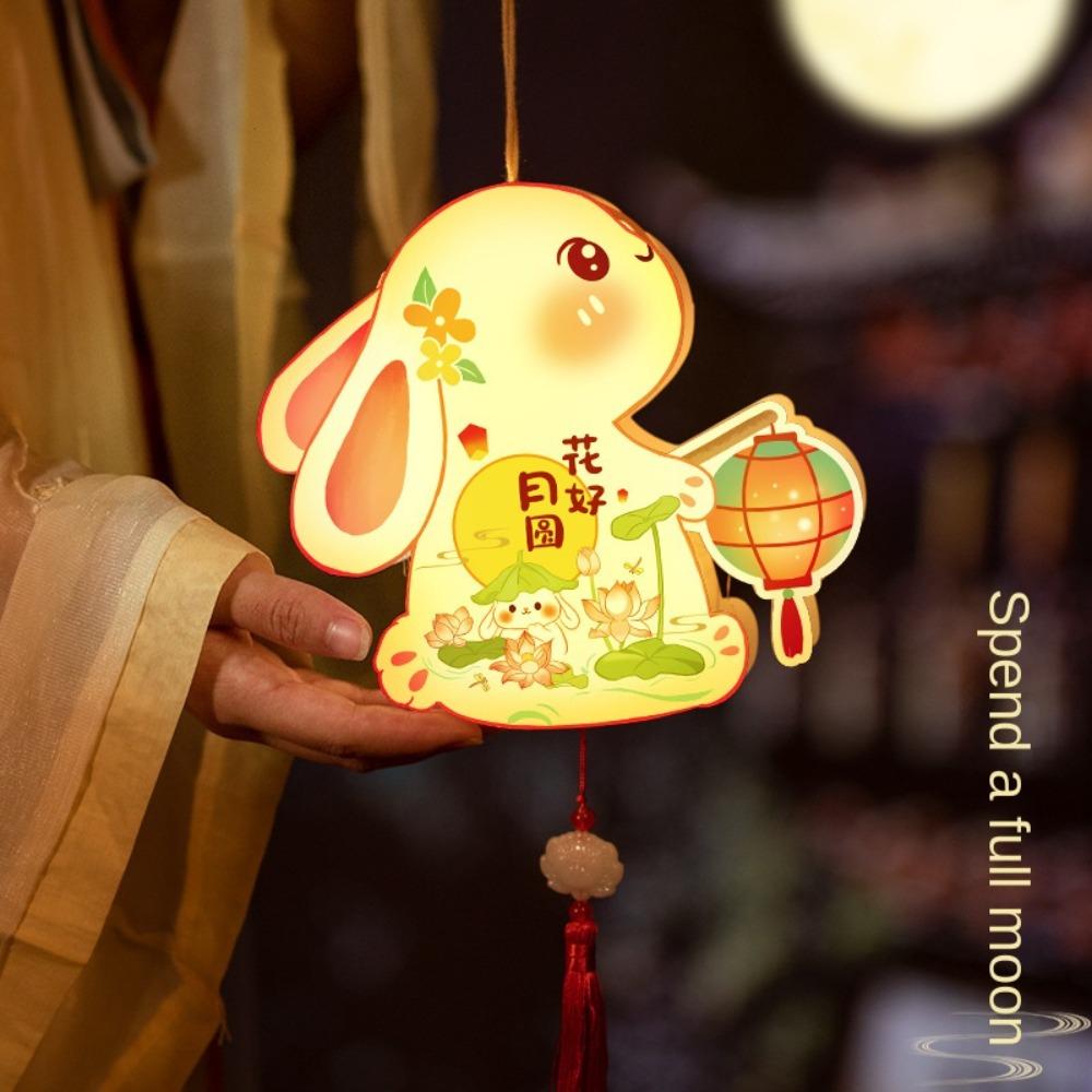 Waterproof Festival Lantern Material Pack DIY Craft Rabbit Lantern  Women Children
