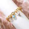 Beach Bracelet Imitation Pearls Shell Starfish Pendant Coastal Style Bracelet Lightweight Vacation Bracelet Jewelry Gift