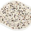 100Pcs/lot A-Z Letter Beads For Jewelry Making Gold Color Square Alphabet  Spacer Bead Charms Diy Bracelet Pendants Supplies