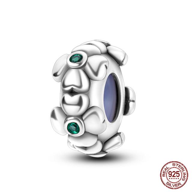 Prawdziwe 925 Sterling Silver kolorowy motyl sowa wróżka wisiorki koraliki Fit Fasion 925 oryginalne bransoletki naszyjniki Fine DIY biżuteria