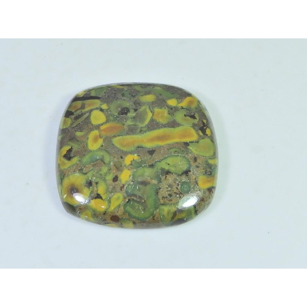 33X33X06MM Natural Fruit Jasper Cushion Cabochon Loose Gemstone 64Cts. B-343